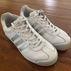 Adidas Samoa White Sneakers, size 8
